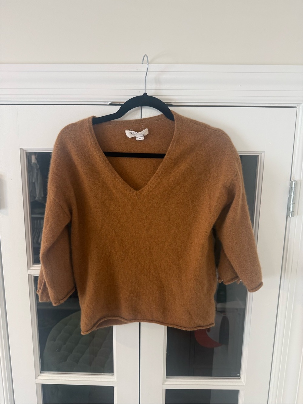 Velvet by Graham & Spencer Cognac V-Neck Sweater